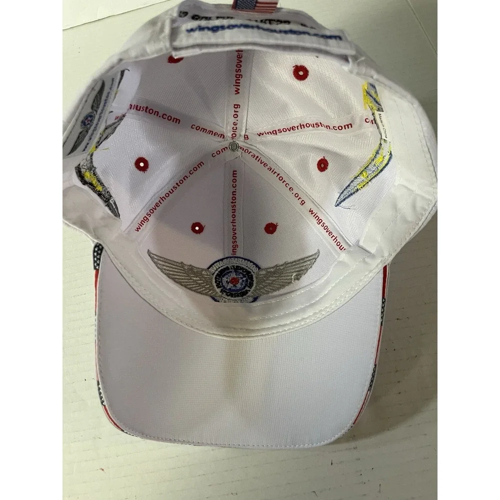 Wings Over Houston Airshow Hat Mens OSFM White Commemorative Air Force B-29 Cap